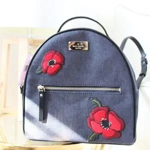 NWT KATE SPADE GROVE STREET POPPY DENIM BACKPACK kate spade | Bags | Kate Spade Grove Street Poppy Sammi Gray  main image 4